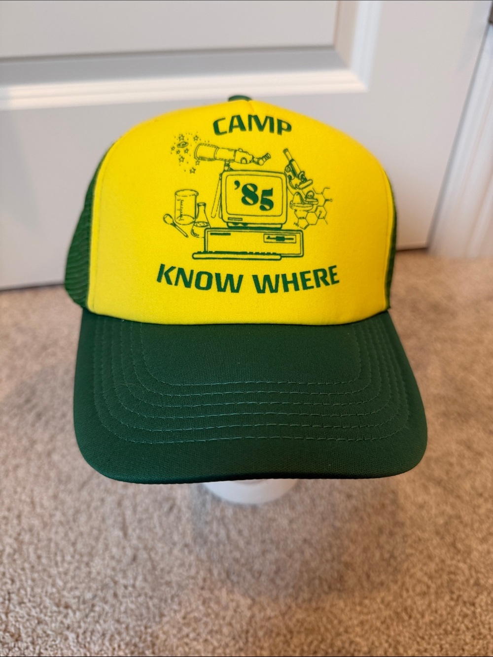 Stranger Things Camp Know Where trucker hat